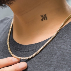 สร้อยเทนนิสเพชรโมอิสทรงกลมตัดขนาด3มม. สีเงิน925สำหรับผู้ชายสร้อยคอเทนนิสแบบมินิมอลลิสต์ไลน์เดี่ยวสำหรับผู้ชายจากอินเดีย - Product Image 5