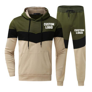 Gran oferta de otoño-invierno, conjunto de chándal de algodón 100% de marca personalizada, ropa deportiva estampada de peso pesado para entrenamiento físico, superventas - Product Image 1