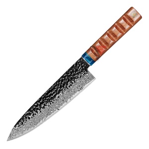 มีดเชฟเหล็กดามัสกัส8นิ้วสำหรับผู้ชาย2025ใช้ในครัวพร้อมที่จับไม้ - Product Image 6