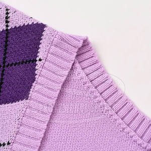 Gilet tricoté court pour femmes de style unique de couleur unie vêtements vêtements gilet tricoté court pour femmes - Product Image 3