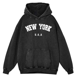 <b>Vintage</b> Acid Wash Unisex Mock Neck <b>Sweatshirt</b> Oversized Boxy Fit 100% Cotton Basic Hoodie for Winter - Product Image 6