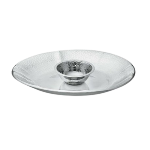 Metal Chip Dip Stainless Steel Serving Plate with Seasoning Saucers Glossy Finished <b>Tray</b> Festive Party Restaurant and Hotel Use - Product Image 6