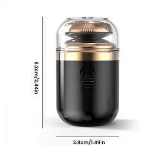 Afeitadora Eléctrica Portátil Mini 2 en 1 Recargable por USB, Afeitadora Rotativa de Una Sola Cuchilla para Rostro y Cuerpo, para Viajes, Maquinilla de Afeitar para Hombre - Product Image 1