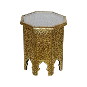 Table d'appoint ronde au design élégant avec couleur personnalisée, meubles décoratifs pour salon, table basse marocaine légère - Product Image 3