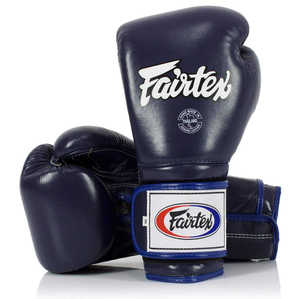 Gants de boxe professionnels Fair tex avec logo personnalisé Deep Blue, pour l'entraînement, le sparring et la boxe, 100% cuir véritable - Product Image 3
