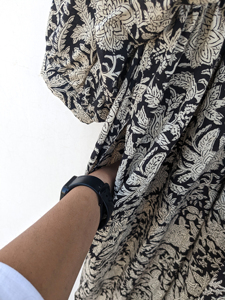 Mujeres Casual Verano Bohemio Floral Impreso Maxi Vestido Mano Bloque Impreso Nuevo Vestido Midi - Product Image 6