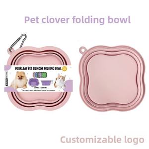 Tazón de Silicona Plegable Portátil para Mascotas (Perros y Gatos) con Diseño de Trébol, Venta al Por Mayor - Product Image 6