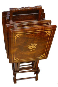 Portable Solid Outdoor Wood Handcrafted Rustic Hand Carved Wooden top quality Table <b>Foldable</b> <b>Garden</b> Patio Dining Table - Product Image 2