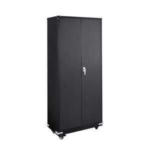 خزانة تخزين معدنية أثاث مكتبي دولاب فولاذي ببابين خزانة للمكتب والمنزل خزانة ملفات معدنية بقفل - Product Image 3