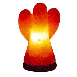 Anwar Natural Rock Salt ANGEL Lamp Pink Pakistani Maker Artesanías naturales hechas a mano - Product Image 5