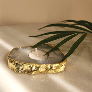 Bougeoir en cristal d'agate dorée moderne Offre Spéciale chauffe-plat de luxe Votive pour mariage et décoration intérieure à bas prix - Product Image 5