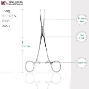 คีลลี่ฟอร์ซพสแบบตรง ขนาด 8 นิ้ว คุณภาพสูง ผลิตจากสแตนเลส สำหรับการผ่าตัด พร้อมมาตรฐานความปลอดภัย MOL ราคาโรงงาน - Product Image 3