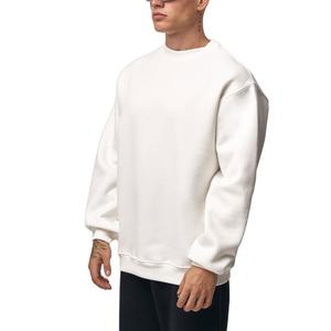 100% algodón térmico hecho a medida hombres pulóver sudaderas/calidad superior hombres Color sólido sudaderas para adultos de gran tamaño - Product Image 4