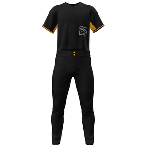 Ensemble de maillot de baseball pour homme avec logo d'équipe imprimé par sublimation, séchage rapide, respirant, 100% polyester, motif uni, chemises et shorts - Product Image 1