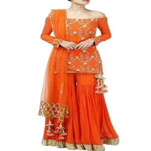Costumes de mariage pour femmes, tenue de mariage, mode, Georgette lourde avec broderie, Salwar Kameez - Product Image 1