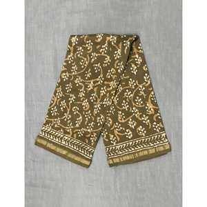 ผ้าคลุมไหล่ชานเดรีคอตตอนคุณภาพสูง น้ำหนักเบา สำหรับเด็กผู้หญิง ลายพิมพ์บล็อกสไตล์ชาติพันธุ์ ผ้าคลุมไหล่ลายใบไม้ ผ้าพันคอยาวทันสมัยสำหรับฤดูร้อน - Product Image 2