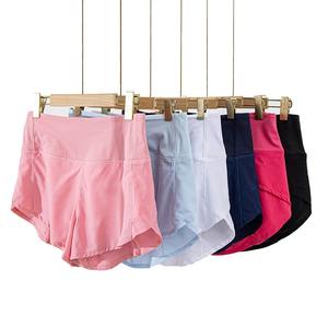 Short de yoga taille haute pour femmes 2.5 "Summer Quick Dry Breathable Tummy Control Fitness Short Pants with Liner & Back Zipper Pocket - Product Image 2