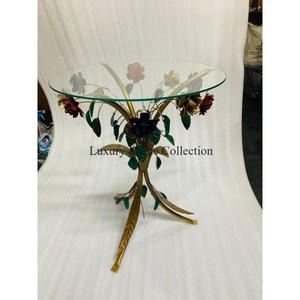 Cây thiết kế cao cấp mạ vàng kim loại đứng và cơ sở cho kính gương Vòng cà phê hàng đầu và bảng phụ cho phòng khách - Product Image 5