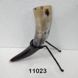 100% chope de bière en corne de buffle polie de style viking naturel avec support - Product Image 2