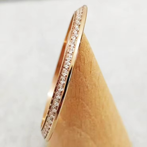 อะไหล่เครื่องมือสำหรับนาฬิกาหรู สแตนเลสสตีล งานแฮนด์เมด ขอบหน้าปัดสีโรสโกลด์ ประดับเพชรแบบฝัง 40 มม. สำหรับการส่งออก - Product Image 3