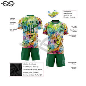 Chemise en jersey en maille à col rond de haute qualité avec numéro de sérigraphie personnalisé Streetwear france, maillots de football - Product Image 6