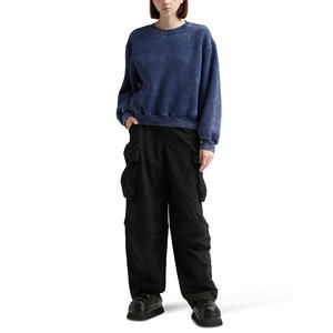 Sweat à capuche et sweat-shirt surdimensionné en polaire 100% coton épais d'hiver de haute qualité avec logo graphique personnalisé pour femmes - Product Image 4