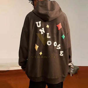 Sudadera con capucha con estampado de abullonado para hombre, sudadera polar de secado rápido, Jersey informal transpirable, patrón sólido, con capucha de invierno - Product Image 2