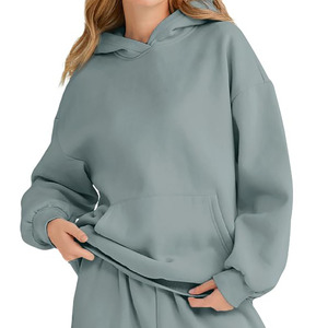 เสื้อฮู้ดถักสำหรับผู้หญิงเสื้อสเวตเตอร์มีฮู้ดเสื้อสเวตเตอร์โชว์ไหล่แนวสตรีทสวมใส่สบายไม่ระคายเคืองผิวระบายอากาศได้ดีเป็นมิตรต่อสิ่งแวดล้อม - Product Image 1