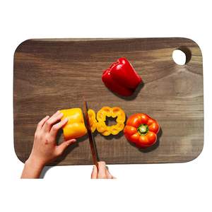 Tabla de cortar de madera con mango y pulido natural que sirve tabla de cortar de madera de bambú verduras - Product Image 2