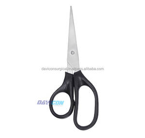 Tijeras de mango de plástico negro con hoja de acero inoxidable Fuente de alimentación manual para instrumentos quirúrgicos - Product Image 6