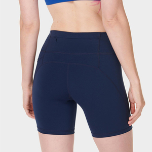 Pantalones cortos de Yoga de cintura alta sin costuras de verano para chica personalizados, mallas deportivas elásticas, pantalones cortos de mujer, pantalones cortos de gimnasio para levantar glúteos - Product Image 3
