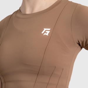 Top Deportivo Corto Beige Align Fitness - Product Image 6