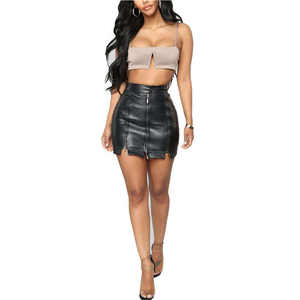 Leather Wholesale 2025 New Arrivals High Waist Midi <b>Skirts</b> for Women Luxury Breathable Casual Style Natural - Product Image 5