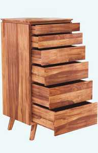 Modern Solid Wood Tall <b>Chest</b> of Drawers with Drawers for Bedroom and Living Room. - Product Image 2