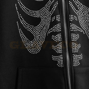 Vêtements Vêtements à séchage rapide Strass Hoodies Basics Premium Quality Casual Rhinestone Hoodies - Product Image 6
