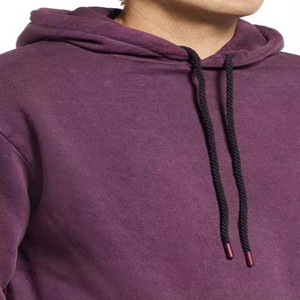 Sweat-shirts à capuche pour hommes en coton French Terry 400G, effet délavé, broderie personnalisée OEM, style pull-over long, séchage rapide, pour l'hiver - Product Image 5