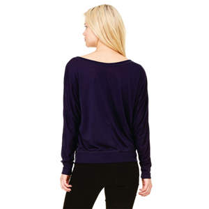 Camiseta holgada de manga larga con hombros descubiertos para mujer, camisa con puños Rib 65% poliéster 35% de algodón, 32, 3,7 oz - Product Image 3