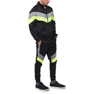 Ensemble veste coupe-vent d'hiver grande taille solide Survêtement 2 pièces personnalisable pour homme avec fermeture à glissière Léger - Product Image 3