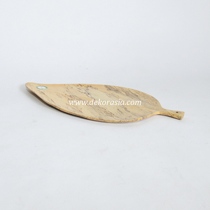 Bandeja de madera natural para servir utensilios de cocina ecológicos Plato decorativo para servir comidas o aperitivos - Product Image 4