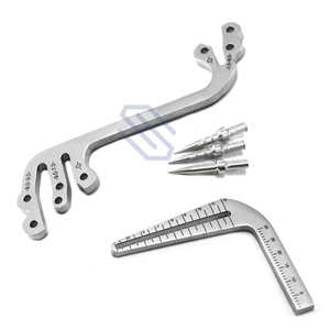 Instruments chirurgicaux en acier inoxydable certifiés CE Localisateur d'implants dentaires Guide de perçage 3 broches Pince de type S de type L Jauge de profondeur - Product Image 1