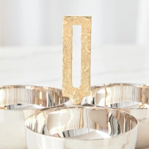 Juego de 3 cuencos decorativos bajos de orquídeas, piezas elegantes acabadas en plata, perfectas para la Mesa de la oficina en casa o uso en fiestas de la India - Product Image 3