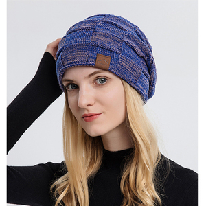 Chapeau de ski d'hiver tendance, doublé en polaire, bonnet ample pour femmes et hommes, tricot doux et confortable, chapeaux surdimensionnés chauds - Product Image 1
