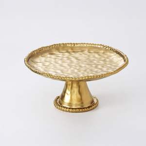 Support à gâteau élégant et moderne, écologique, de haute qualité, en métal décoratif, finition dorée, plateau en verre, pour hôtel, restaurant - Product Image 2