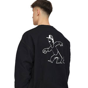 Service OEM en gros – Sweat-shirt polaire à col rond coupe classique pour homme, avec logo personnalisé brodé ou imprimé, anti-rétrécissement - Product Image 5