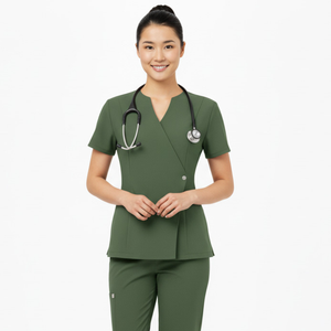 Ligero Spandex/algodón Unisex Jogger Scrub pantalón transpirable médico Scrubs impreso Logo 280Gsm tela Hospital uniforme - Product Image 1