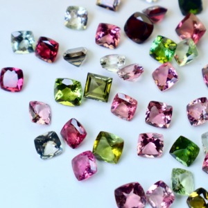 Haute qualité 7x8mm coussin coupe Tourmaline pierre précieuse en vrac naturel poli fournisseur - Product Image 2