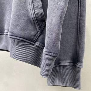 Sudaderas con capucha con lavado ácido elegante de talla grande de 430GSM al por mayor 100% algodón grueso lavado de nieve diseño Vintage personalizado para invierno - Product Image 5