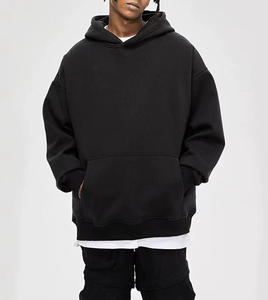 Haute qualité 100% coton hiver brodé polaire pull à capuche respirant coupe-vent anti-boulochage épais Logo personnalisé - Product Image 2