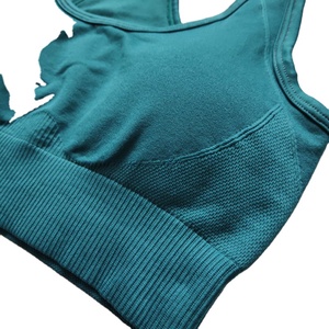 Women's Plus Size High Support Seamless Sport <b>Bra</b>-Sweat-Wicking Quick Dry Breathable 100% Polyester for Yoga Gym <b>Removable</b> <b>Pads</b> - Product Image 3