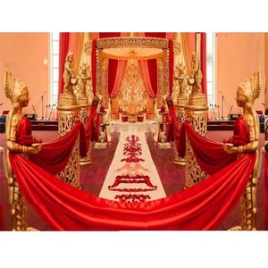 ผ้าใยสังเคราะห์สีทองสำหรับงานแต่งงานของชาวอินเดียรูปปั้นพระพิฆเนศ - Product Image 1